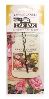 Yankee Candle – Car Jar papírová visačka Fresh Cut Roses, 1 ks