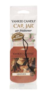 Yankee Candle – Car Jar papírová visačka Leather, 1 ks