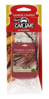 Yankee Candle – Car Jar papírová visačka Sparkling Cinnamon, 1 ks
