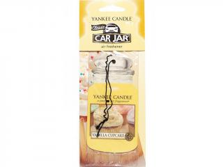 Yankee Candle – Car Jar papírová visačka Vanilla Cupcake (Vanilkový košíček), 1 ks