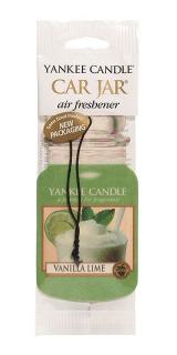 Yankee Candle – Car Jar papírová visačka Vanilla Lime (Vanilka s limetkou), 1 ks