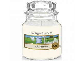 Yankee Candle – Classic vonná svíčka Clean Cotton (Čistá bavlna), 104 g