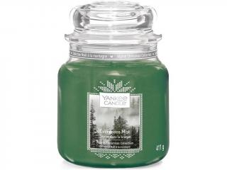 Yankee Candle – Classic vonná svíčka Evergreen Mist (Lesní mlha), 411 g