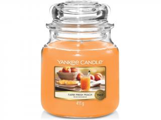 Yankee Candle – Classic vonná svíčka Farm Fresh Peach (Čerstvá farmářská broskev), 411 g