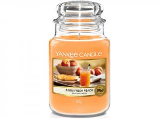 Yankee Candle – Classic vonná svíčka Farm Fresh Peach (Čerstvá farmářská broskev), 623 g