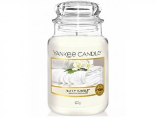 Yankee Candle – Classic vonná svíčka Fluffy Towels (Nadýchané osušky), 623 g