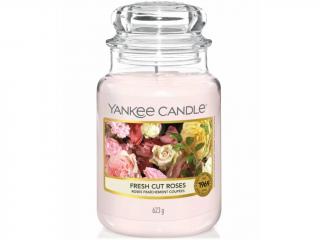 Yankee Candle – Classic vonná svíčka Fresh Cut Roses (Čerstvě nařezané růže), 623 g