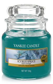 Yankee Candle – Classic vonná svíčka Icy Blue Spruce (Ojíněný modrý smrk), 104 g