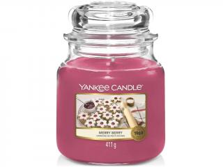 Yankee Candle – Classic vonná svíčka Merry Berry (Linecké cukroví), 411 g