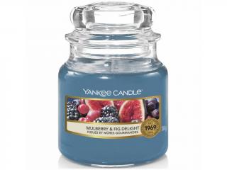 Yankee Candle – Classic vonná svíčka Mulberry & Fig Delight (Lahodné moruše a fíky), 104 g