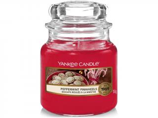 Yankee Candle – Classic vonná svíčka Peppermint Pinwheels (Mátové sušenky), 104 g