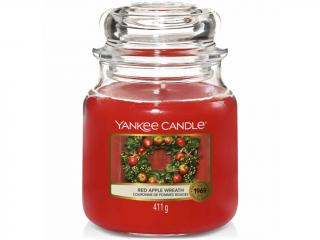 Yankee Candle – Classic vonná svíčka Red Apple Wreath (Věnec z červených jablíček), 411 g