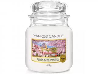 Yankee Candle – Classic vonná svíčka Sakura Blossom Festival (Festival sakury), 411 g