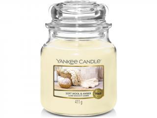 Yankee Candle – Classic vonná svíčka Soft Wool & Amber (Jemná vlna a ambra), 411 g