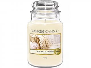 Yankee Candle – Classic vonná svíčka Soft Wool & Amber (Jemná vlna a ambra), 623 g
