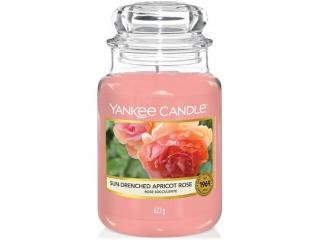 Yankee Candle – Classic vonná svíčka Sun Drenched Apricot Rose (Vyšisovaná meruňková růže), 623 g