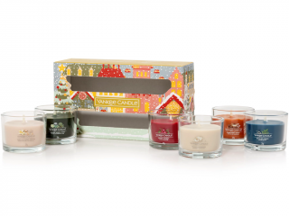 Yankee Candle – dárková sada 6 votivních svíček ve skle Passport to the Holidays