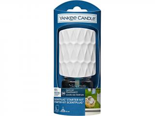 Yankee Candle – elektrický difuzér do zásuvky Organic a náplň Clean Cotton (Čistá bavlna)