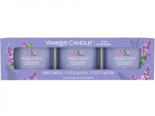 Yankee Candle – sada votivní svíčky ve skle Lilac Blossoms (Šeříkové květy), 3 x 37 g