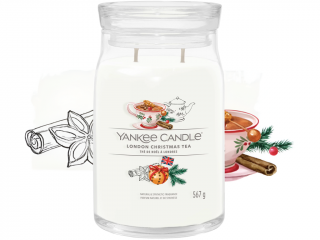 Yankee Candle – Signature svíčka London Christmas Tea (Vánoční čaj v Londýně) Velikost: velká 567 g