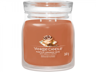 Yankee Candle – Signature svíčka Pumpkin Cinnamon Swirl (Dýňový skořicový šnek) Velikost: střední 368 g