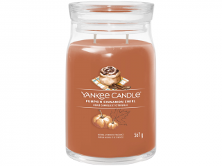 Yankee Candle – Signature svíčka Pumpkin Cinnamon Swirl (Dýňový skořicový šnek) Velikost: velká 567 g