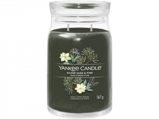 Yankee Candle – Signature svíčka Silver Sage & Pine (Stříbrná šalvěj a borovice) Velikost: velká 567 g