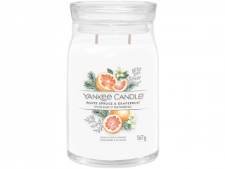 Yankee Candle – Signature svíčka White Spruce & Grapefruit (Bílý smrk a grapefruit) Velikost: velká 567 g