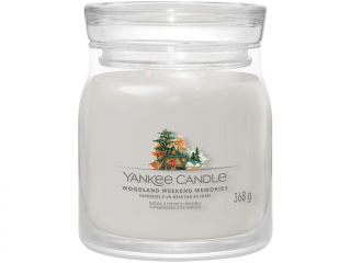 Yankee Candle – Signature svíčka Woodland Weekend Memories (Vzpomínky na víkendy v lese) Velikost: střední 368 g
