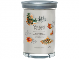 Yankee Candle – Signature Tumbler svíčka Woodland Weekend Memories (Vzpomínky na víkendy v lese), 567 g