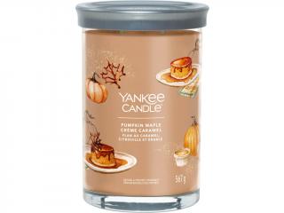 Yankee Candle – Signature Tumbler vonná svíčka Pumpkin Maple Crème Caramel (Dýňová pochoutka s javorovým sirupem) Velikost: velká 567 g