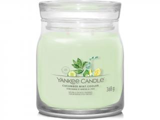 Yankee Candle – Signature vonná svíčka Cucumber Mint Cooler (Okurková limonáda s mátou) Velikost: střední 368 g