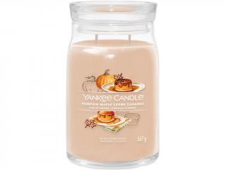 Yankee Candle – Signature vonná svíčka Pumpkin Maple Crème Caramel (Dýňová pochoutka s javorovým sirupem) Velikost: velká 567 g