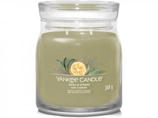 Yankee Candle – Signature vonná svíčka Sage & Citrus (Šalvěj a citrus) Velikost: střední 368 g