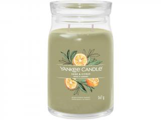 Yankee Candle – Signature vonná svíčka Sage & Citrus (Šalvěj a citrus) Velikost: velká 567 g