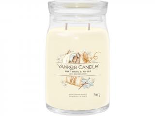 Yankee Candle – Signature vonná svíčka Soft Wool & Amber (Jemná vlna a ambra) Velikost: velká 567 g