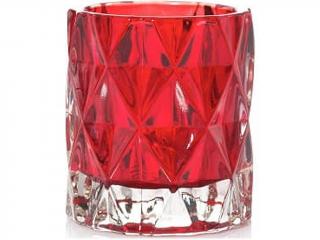 Yankee Candle – svícen na čajovou a votivní svíčku Red Nordic Frosted Glass