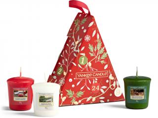 Yankee Candle – vánoční dárková sada 3 ks votivní svíčky Countdown to Christmas