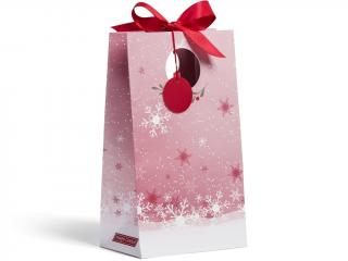 Yankee Candle – vánoční dárková taška se stuhou Snow Globe Wonderland, 10 x 15 x 26 cm