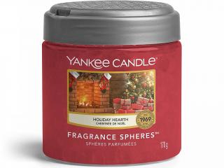 Yankee Candle – vonné perly Holiday Hearth (Sváteční krb), 170 g