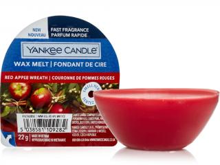 Yankee Candle – vonný vosk Red Apple Wreath (Věnec z červených jablíček), 22 g