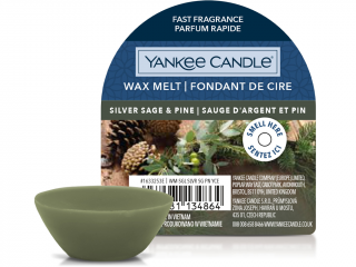 Yankee Candle – vonný vosk Silver Sage & Pine (Stříbrná šalvěj a borovice), 22 g