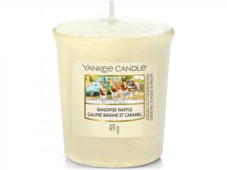 Yankee Candle – votivní svíčka Banoffee Waffle (Vafle s banány a karamelem), 49 g