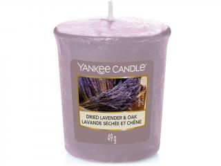 Yankee Candle – votivní svíčka Dried Lavender & Oak (Sušená levandule a dub), 49 g