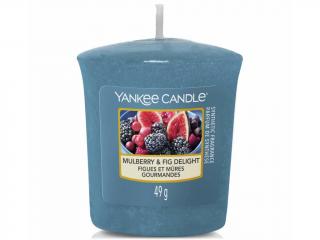 Yankee Candle – votivní svíčka Mulberry & Fig Delight (Lahodné moruše a fíky), 49 g