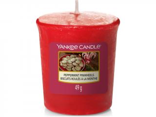 Yankee Candle – votivní svíčka Peppermint Pinwheels (Mátové sušenky), 49 g