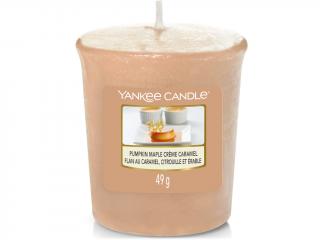 Yankee Candle – votivní svíčka Pumpkin Maple Crème Caramel (Dýňová pochoutka s javorovým sirupem), 49 g