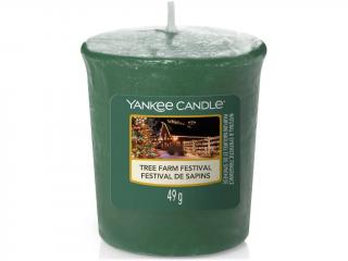 Yankee Candle – votivní svíčka Tree Farm Festival (Festival stromků), 49 g