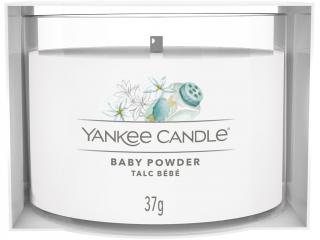 Yankee Candle –  votivní svíčka ve skle Baby Powder (Dětský pudr), 37 g