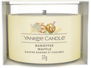 Yankee Candle –  votivní svíčka ve skle Banoffee Waffle (Vafle s banány a karamelem), 37 g
